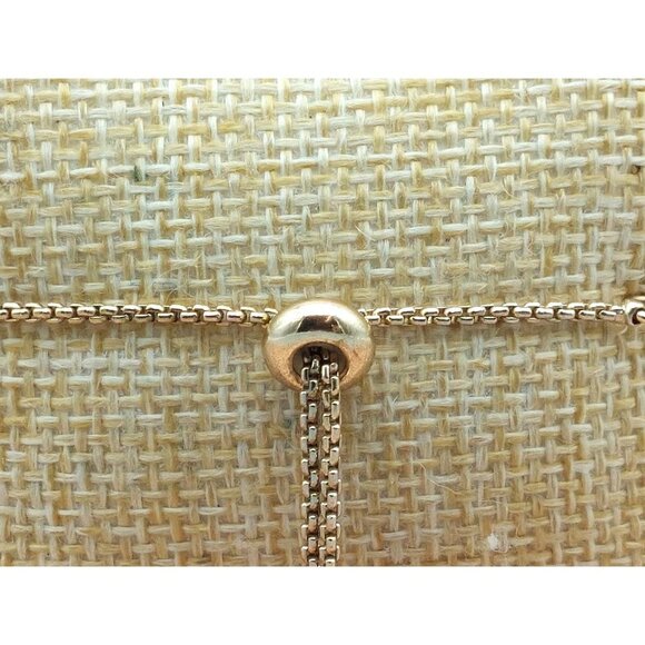 One Size Red Glass Bead & Gold Tone Slide Bracelet Tassel Shamballa MINT - Picture 5 of 11